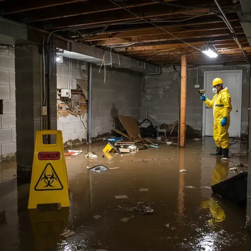 Flooded Basement Electrical Hazard in Blacksburg, SC Property