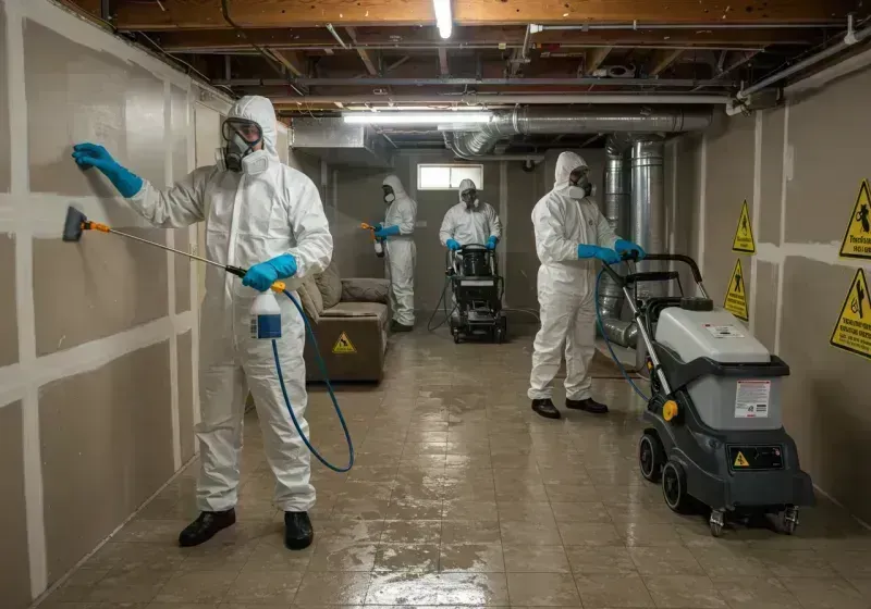 Basement Moisture Removal and Structural Drying process in Blacksburg, SC